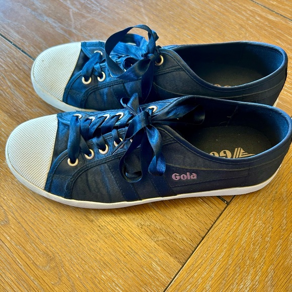 Gola Coaster Satin Navy Sneakers - Picture 4 of 8